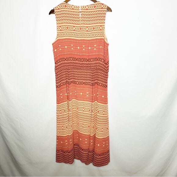 PENDLETON Orange Geometric Striped Sleeveless Dress NWOT in Size 16 - Picture 7 of 7